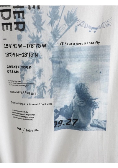 Tarzsokak Unisex Oversize The Order Side Baskılı T-shirt Beyaz