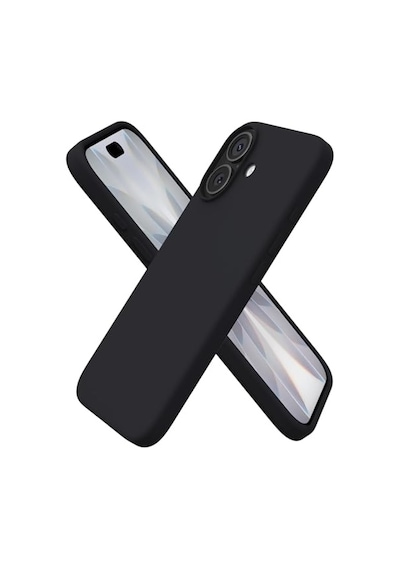 Apple iPhone Uyumlu Lansman Kılıf Ince Sıvı Silikon 3 Katmanlı Tam Kaplamalı Yumuşak Jel Kauçuk Telefon Kılıfı Siyah 11 Diğer