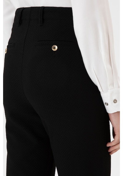 U.S. Polo Assn. Kadın Siyah Carrot High Waist Fit Kanvas Pantolon 50309273-VR046
