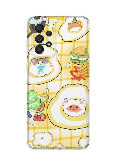 Samsung Galaxy M52 Uyumlu Baskılı Şeffaf Telefon Kılıfı Koleksiyon: Snacktoon Delight 10