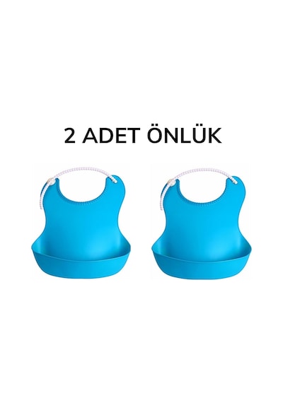 Hobibahçem Çocuk Bebek Mama Önlüğü Dökülme Engelleyici Bükülebilir Mavi