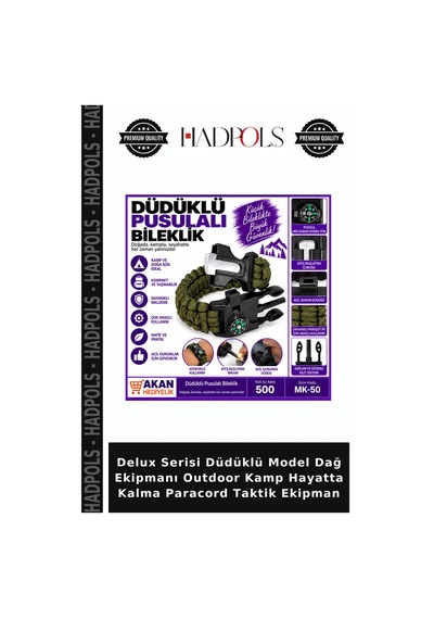 Delux Serisi Düdüklü Model Dağ Ekipmanı Outdoor Kamp Hayatta Kalma Paracord Taktik Ekipman Çok Renkli