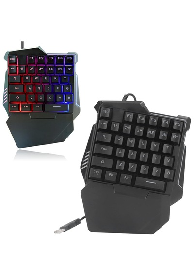 G7 Tek El Kullanım Gaming Oyuncu Usb Kablolu Klavye Rgb Led Işıklı 35 Tuşlu Taşınabilir Mini Oyun Tuş Takımı