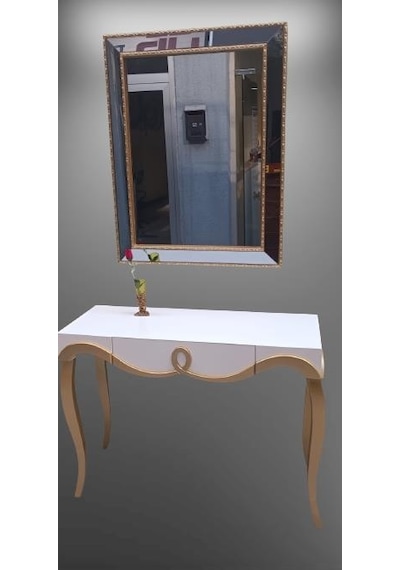 Dresuar CNC Kabartma Model Hayal Ayna Gold beyaz Uyumu Ahşap MDF Kayın Ayak El yapımı beyaz Dresuar CNC Kabartma Model Hayal Ayna Gold beyaz Uyumu Ahşap MDF Kayın Ayak El yapımı beyaz