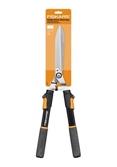 Teleskopik Çit Budama Makinesi, Softgrip Saplar, Yüksek Kaliteli Çelik Bıçaklar, Uzunluk: 63-83 Cm, Siyah/turuncu,