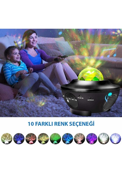Zenon Smart Starry Light-Blth+Müzik+7 Farklı Ambians Projektör