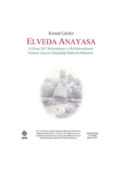 Elveda Anayasa - Kemal Gözler - Ekin Basım Yayın