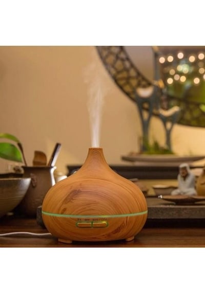 Ultrasonik Aroma Hava Nemlendirici Hava Difüzör Kokulu Uçucu Yağ Difüzör 500 Ml Kumandalı Led Işıklı