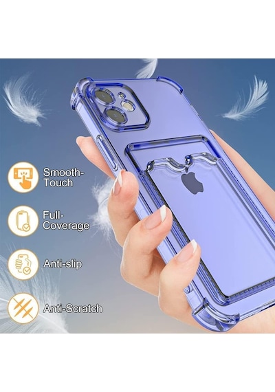 Oppo A74 Uyumlu Kamera Korumalı Kartlıklı Köşeleri Airbag Tasarımlı Darbe Önleyici Şeffaf