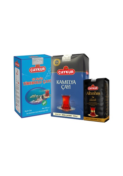 Kamelya 500gr, Altınbaş 200gr, 42 No Tirebolu 500gr Dökme Çay Paketi