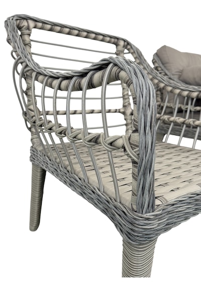 Kaş 2+1+1+sehpa Bahçe Balkon Mobilyası,gri Rattan/gri Kumaş Gri Kaş 2+1+1+sehpa Bahçe Balkon Mobilyası,gri Rattan/gri Kumaş Gri