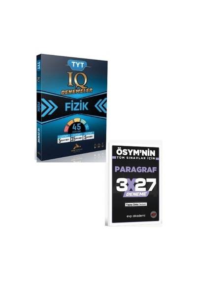 2027 Paraf 2027 Tyt Fizik Iq Video Çözümlü 45 Branş Deneme+ Evp Akademi Paragraf
