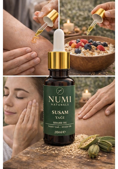 Susam Yağı 20 Ml %100 Saf Sesame Oil Doğal Cilt Ve Saç Bakım Yağı