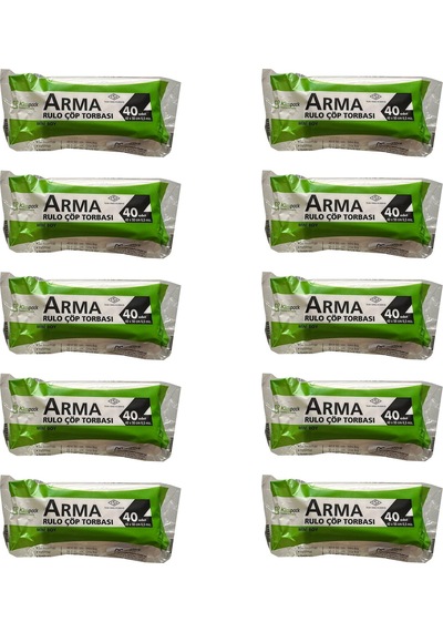 Arma Kimpack Beyaz Mini Boy 40 x 50 CM 20 L Çöp Torbası Poşeti 10 x 40'lı