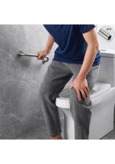30 Cm Yaşlı Engelli Tutunma Barı Banyo Wc Destek Kolu Açık Gri