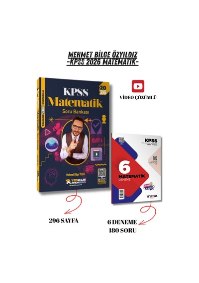 2026 Kpss Atölye Genel Yetenek Matematik Video Çözümlü Soru Bankası Mehmet Bilge +180 Soru Deneme