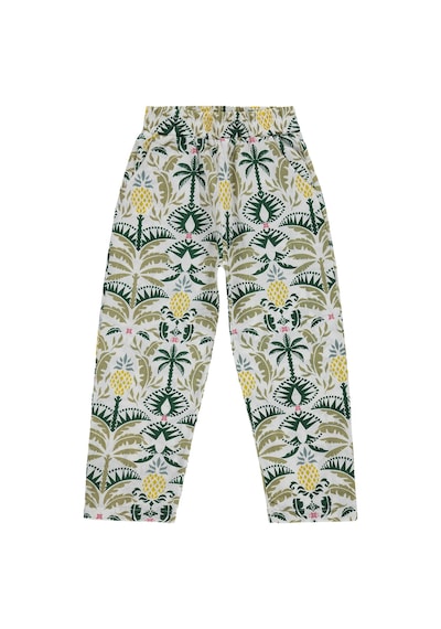 Civil Girls Ananas Desenli 6-9 Yaş Pantolon - Ekru