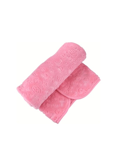 Pembe Bebek Çocuk Battaniyesi Kabartmalı Yumuşak İnce Mevsimlik 90 x 110 CM Örtü Pembe