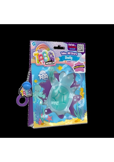 Taba World Shelly Deniz Kızı Kaplumbağa Squishy Oyuncak Seri 1 Glow In The Dark Hayvanlar
