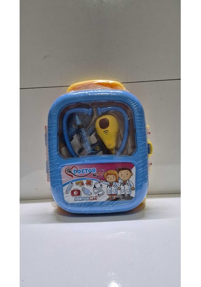 Çocuk Oyuncak Doktor Seti Meslek Seti Çantalı 12 Parça Doktor Set