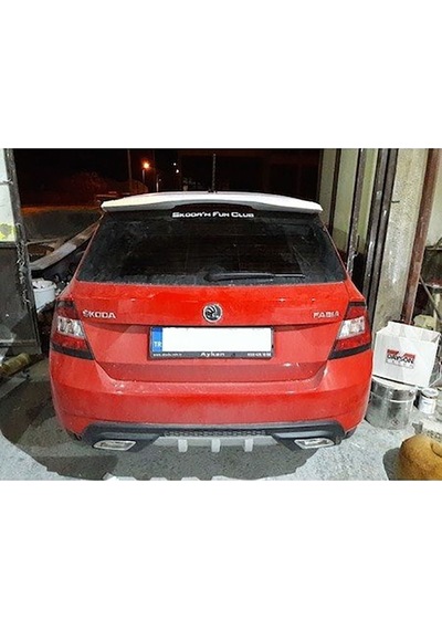Skoda Fabia Difüzör Difizör Gri + Kare Egzoz Görünüm C Tip