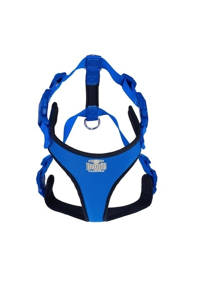 Doggie Havalı Ped Dokuma Göğüs Tasması Royal Blue 2.5 x 70-80 CM Mavi