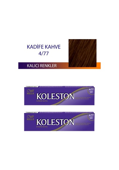 Hubrendy Tedarik 2 Adet Single Tüp Boya Saç Boyası Kadife Kahve 4/77