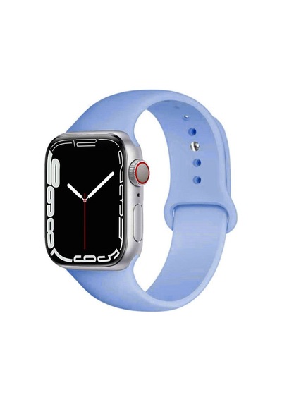 Apple Uyumlu  Watch  2/3/4/5/6/7/8/Se/ Ultra 42/44/45/49 MM Yumuşak Silikon Large Kordon - Beyaz