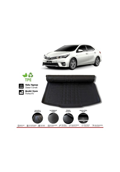 Wöller Ultraflex Toyota Corolla  2013 2018 Arası Uyumlu 3D Bagaj Havuzu