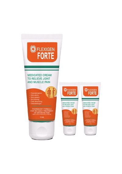Flexigen Forte Paincream 3 Adet Karakafes Kökü Zencefil At Kestanesi Ve Kapsaisinli Vücut Masajkremi 75ml Tüp
