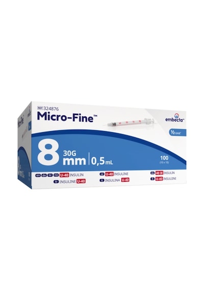 Micro-fine İnsülin Enjektörü 8 Mm 0.5 Ml