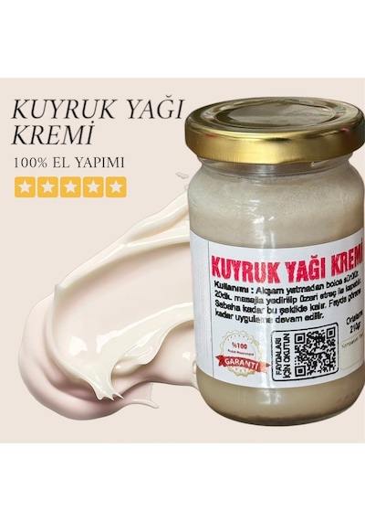 Kuyruk Yağı Kremi %100 El Yapımı  Ve Kas nı Hafifletmesine Yardımcı Brüt 200 Gr