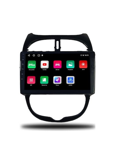 Avaydel Peugeot 206 Android Carplay Multimedya 1999-2011 8GB RAM + 128GB Hafıza + 4 Çekirdek