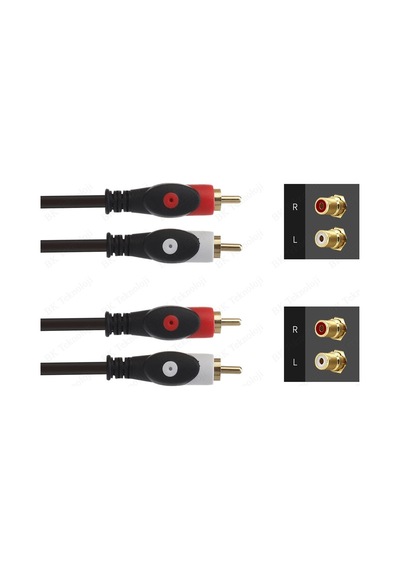 BK Teknoloji 2RCA Erkek-Erkek Ses Kablosu 1.5 M