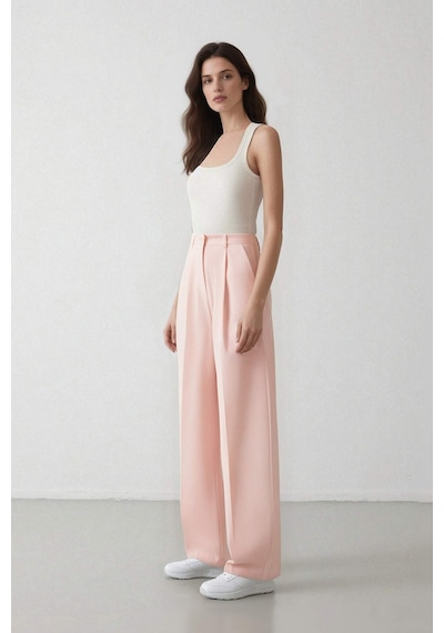 Defacto Afra x DeFacto Wide Leg Krep Kumaş Palazzo Pantolon Cepli Yüksek Bel Uzun Boy Geniş Paça F0083AX25SM Pembe Defacto Afra x DeFacto Wide Leg Krep Kumaş Palazzo Pantolon Cepli Yüksek Bel Uzun Boy Geniş Paça F0083AX25SM Pembe