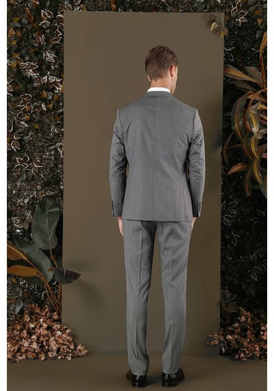 Efor Tk 877 Slim Fit Füme Klasik Takım Elbise Füme
