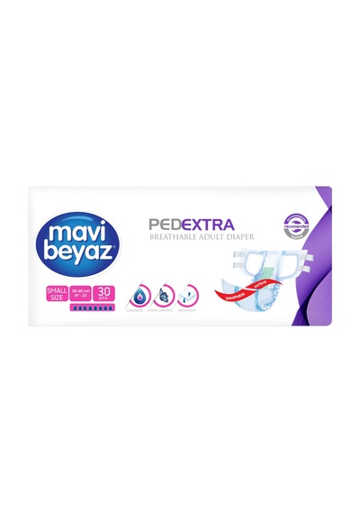 Mavi Beyaz Ped Ekstra Yetişkin Bel Bantlı Hasta Bezi S 90 Adet