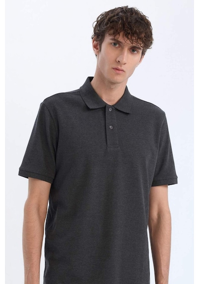 DeFacto %100 Pamuk Regular Fit Polo Yaka Kısa Kollu Basic Düz Pike Kumaş Tişört C1293AX25SPAR163