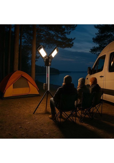 Kress Kuf09.9 20volt 2000/4500 Lümen Profesyonel Kule Tipi Teleskopik Katlanabilir Led Projektör Ak Çok Renkli