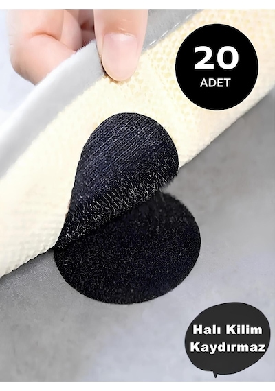 Halı Kilim Koltuk Örtüsü Sabitleyici Kaydırmaz Cırt Yıkanabilir Kendinden Yapışkanlı Ped 10 Adet