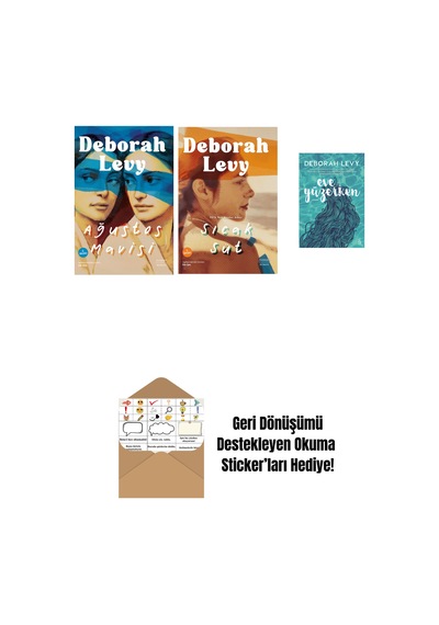 Ağustos Mavisi + Sıcak Süt + Eve Yüzerken + Okuma Sticker'ları