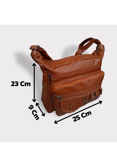 Bayan Çapraz Omuz Çantası Taba Gvn-0098 Taba