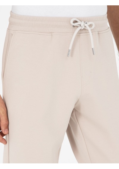 Cacharel Bej Jogger Fit Paçası Lastikli Pamuk Karışımlı Eşofman Altı