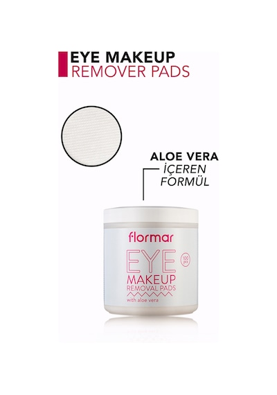 Flormar 100'lü Göz Makyaj Temizleyici - Eye Makeup Removal Pads - 001 - 8690604557363