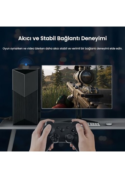 Veggieg 300mbps Wifi 6 Çift Bant Kablosuz Alıcı Verici Nano Usb Adaptör