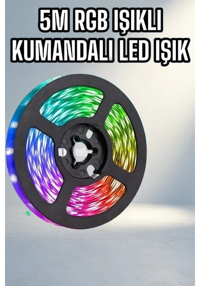Kumandalı Led Şerit Işık 5 Metre Renkli