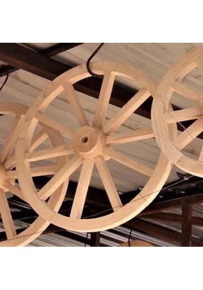 Otantik Ahşap At Arabası Tekeri 70 Cm.Boyasız Diğer