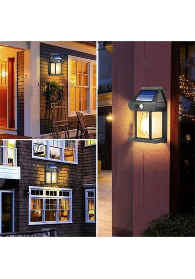 Güneş Enerjili Hareket Sensörlü Bahçe Led 3 Mod'lu Sensörlü 2 Adet Bahçe Led Ampul Büyük Boy 3 Modlu Sarı