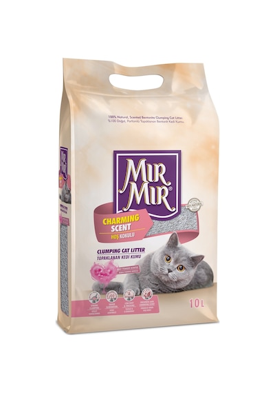 MırMır Bebek Pudrası Kokulu Topaklaşan Kedi Kumu 2 x 10 L