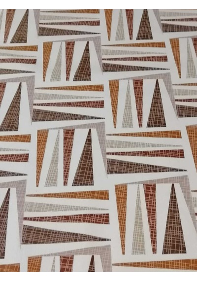 Elyaflı Pvc Muşamba - Desenli Silinebilir Masa Örtüsü 02mrl123a Kahve